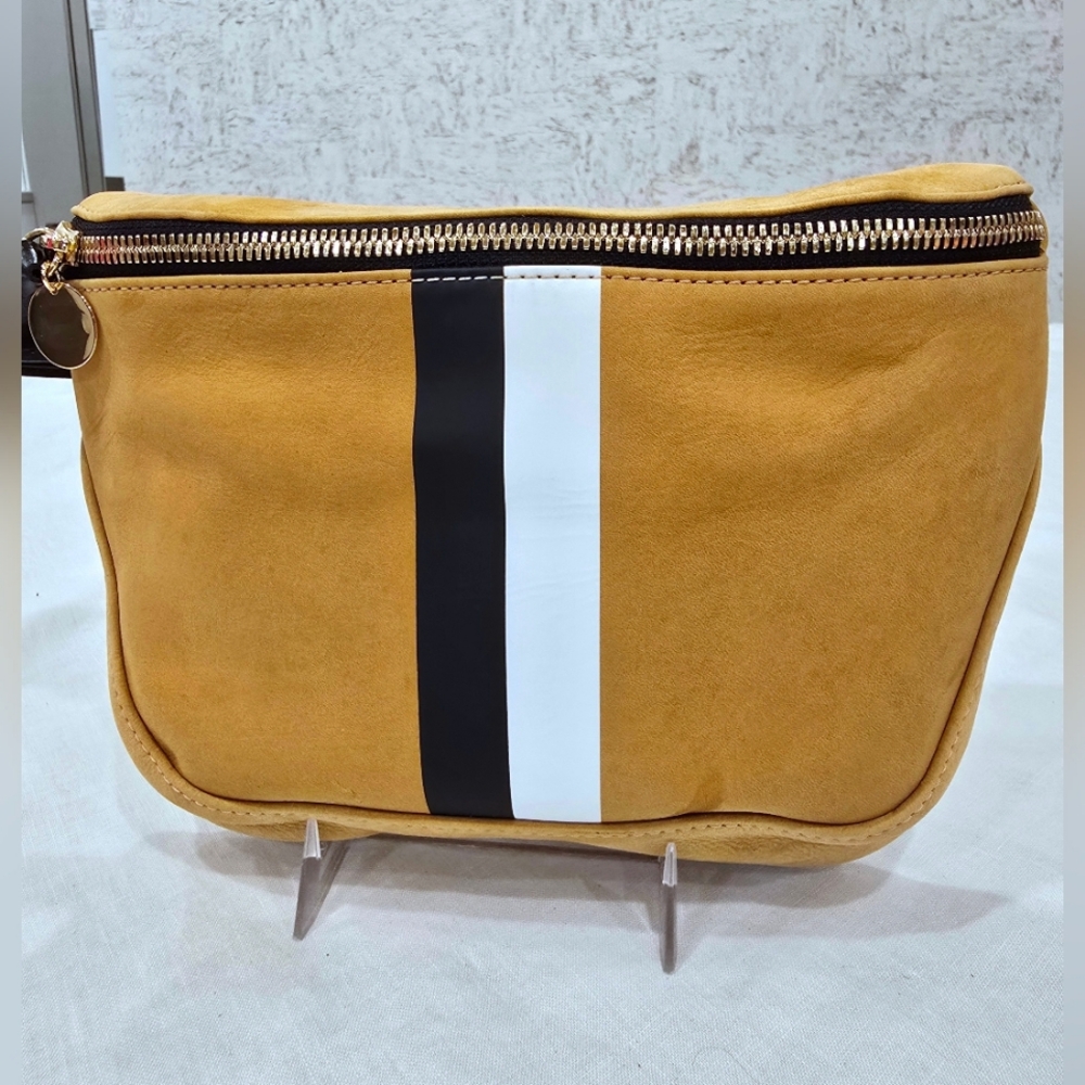 Fanny Pack Clare V - Natural with Stripes (Black Belt)